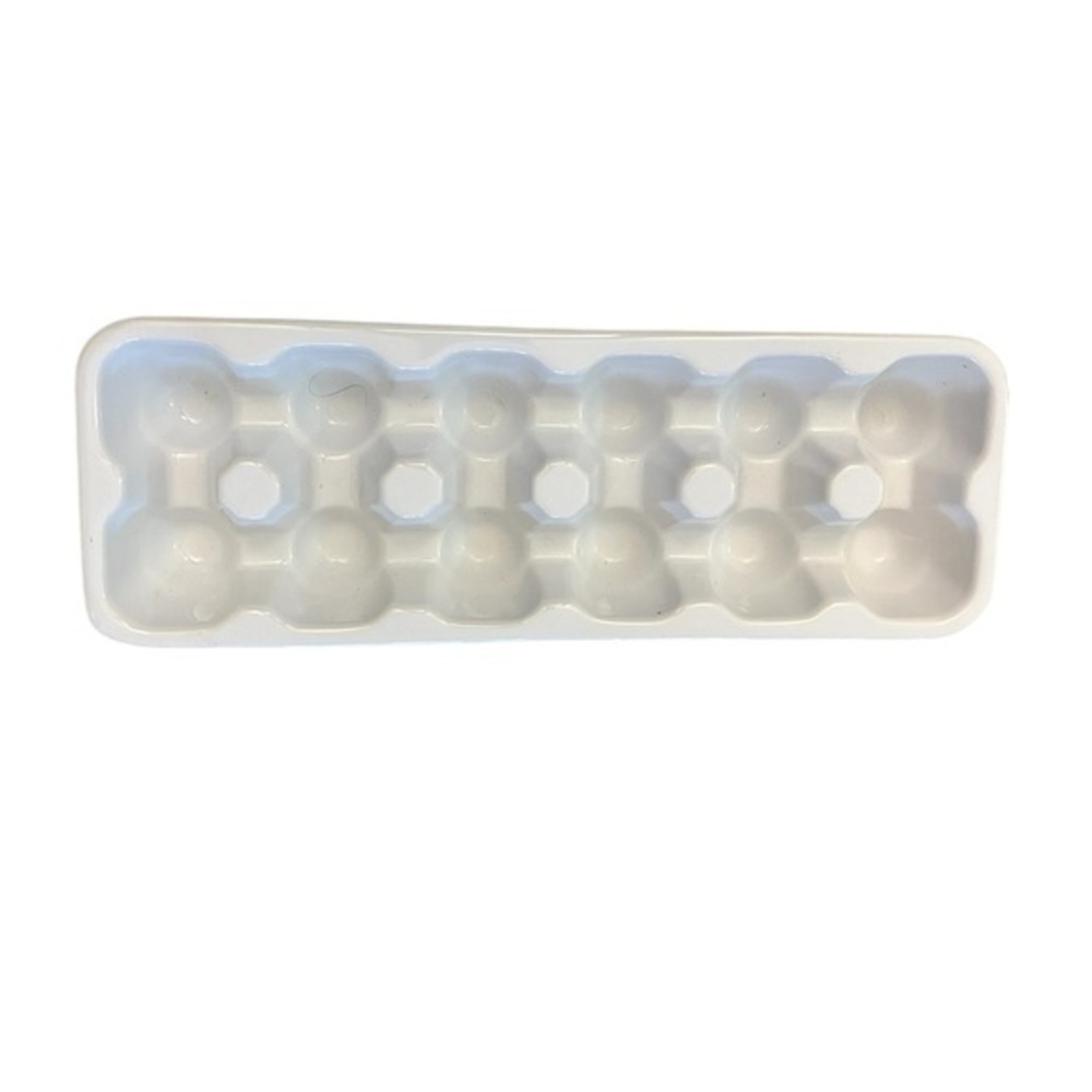 WORLD MARKET vintage white ceramic 1 dozen egg carton / tray / holder